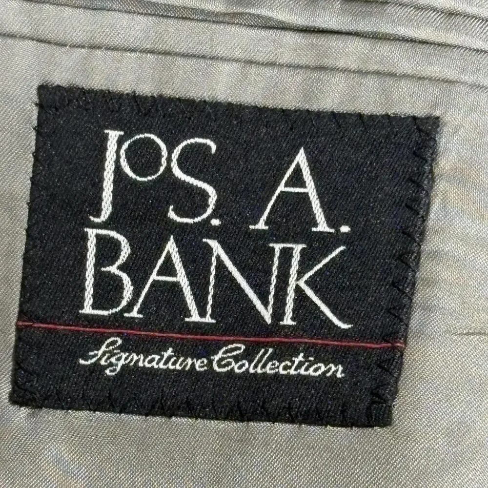 Jos A Bank Signature Blazer Mens 48L Gray Silk Camelhair Herringbone